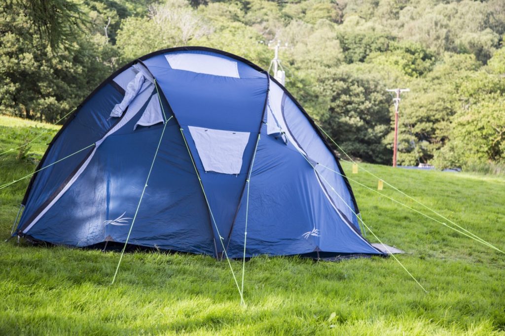 Camping tent and rope